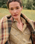 Load image into Gallery viewer, Reversible Lambswool Cape in Block Check/Windowpane Check
