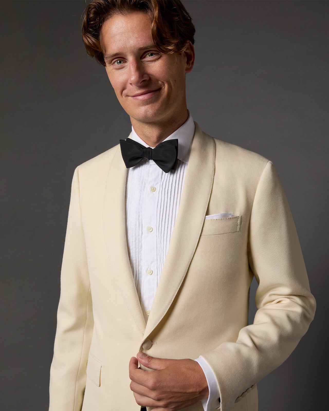Formal Bow Tie in Black Silk Faille