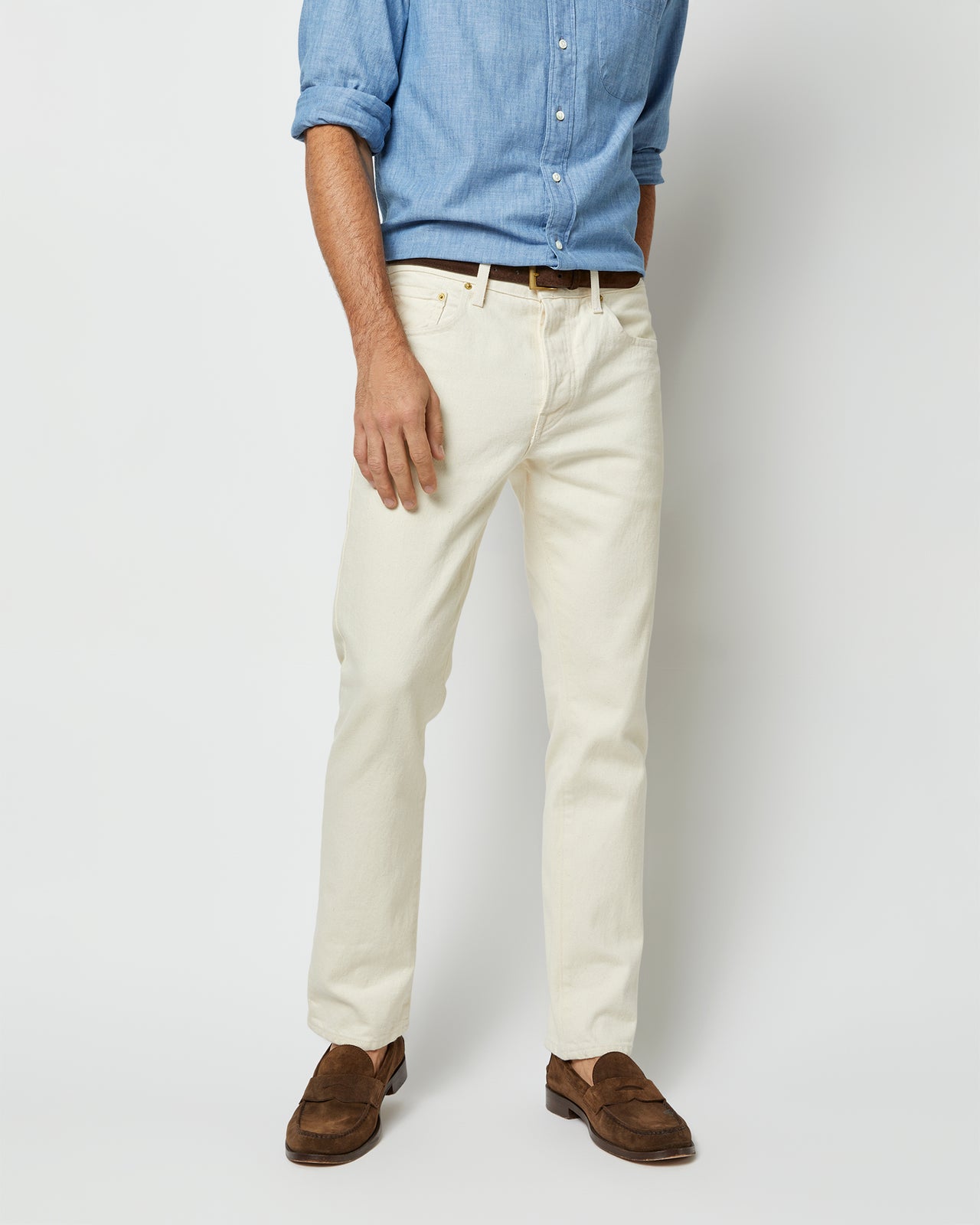 Slim Straight Jean in Natural Rinse Denim