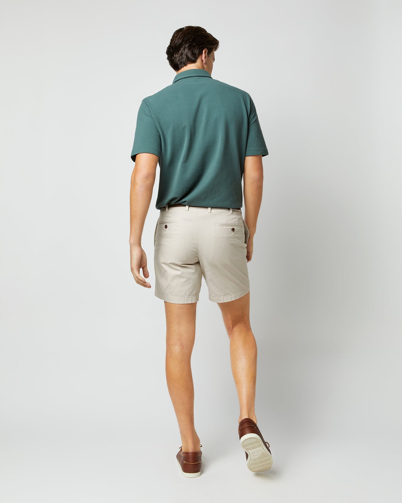 Garment-Dyed Short in Stone AP Twill