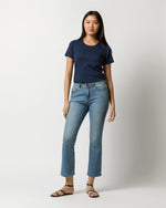 Load image into Gallery viewer, Short-Sleeved Relaxed Tee in Navy Pima Cotton
