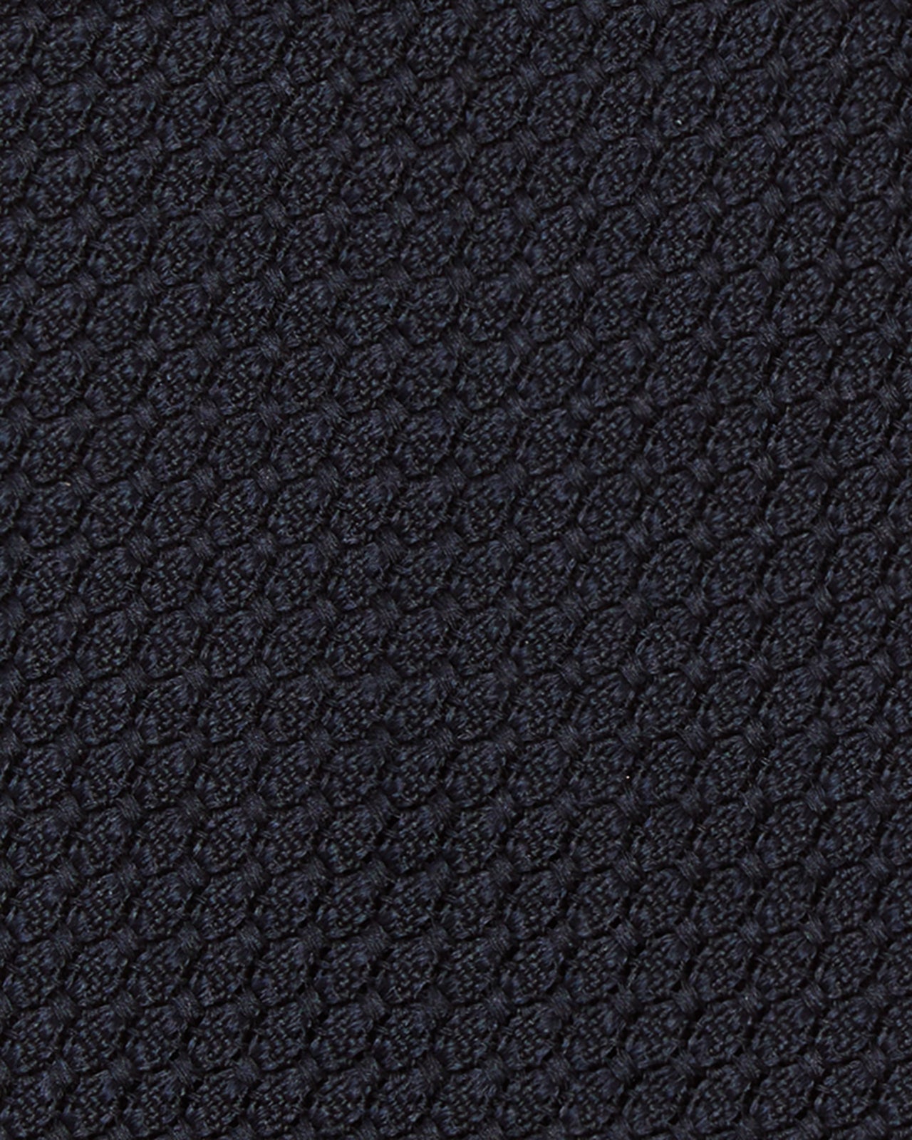 Hand-Rolled Silk Grosso Grenadine Untipped Tie in Dark Navy