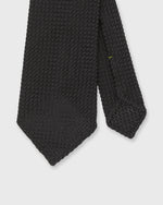 Load image into Gallery viewer, Hand-Rolled Silk Grosso Grenadine Untipped Tie in Black
