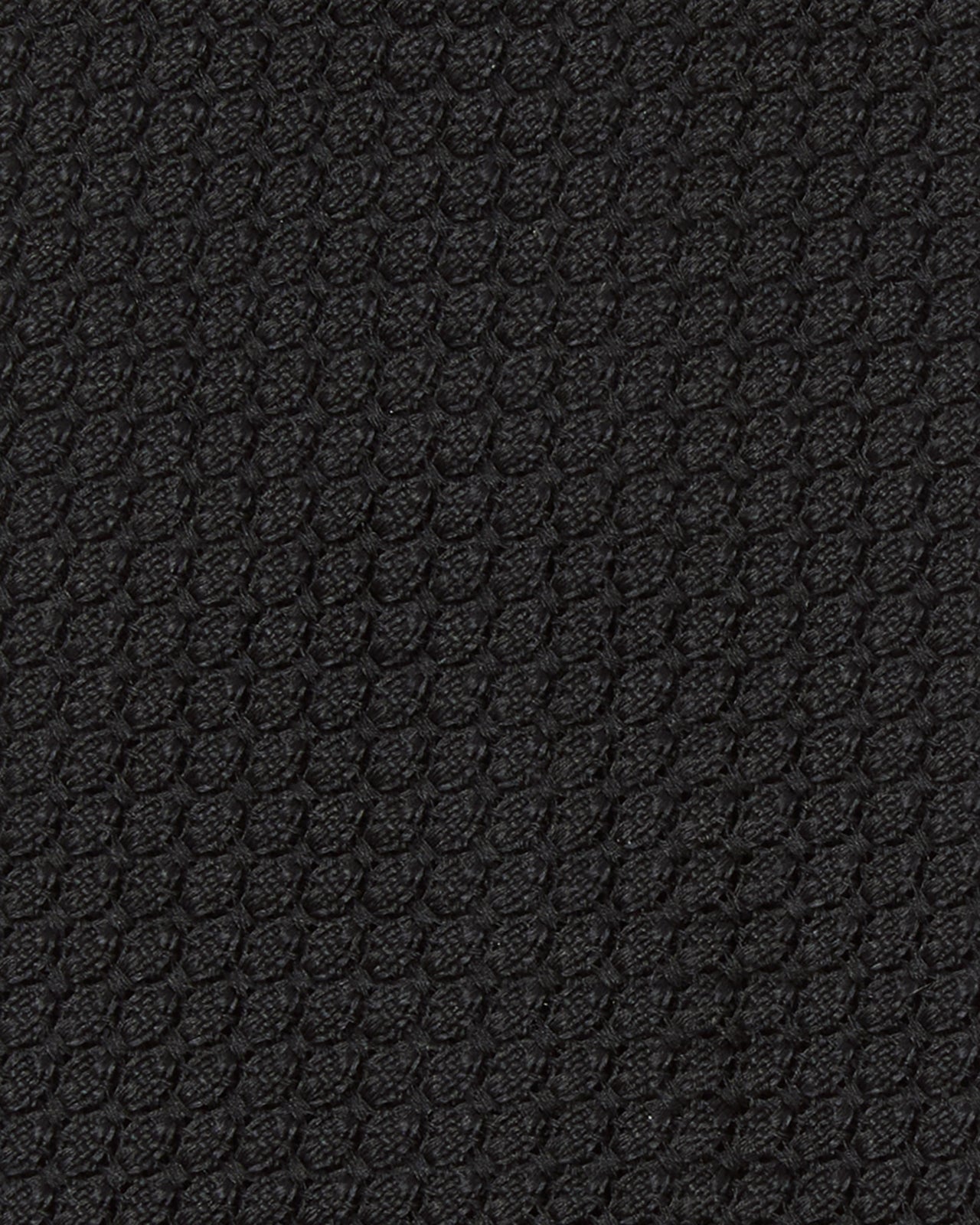Hand-Rolled Silk Grosso Grenadine Untipped Tie in Black