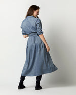 Load image into Gallery viewer, Classic Shirtwaist Dress in Indigo Cotolino Chambray
