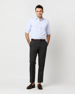 Load image into Gallery viewer, Spread Collar Dress Shirt in Sky Small Bengal Stripe Poplin
