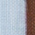 Hand-Rolled Pocket Square in Sky Cotolino/Brown Edge