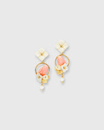 Load image into Gallery viewer, Chick Earrings in Gold/White/Pink
