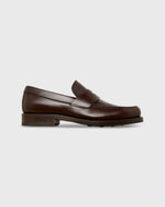 Load image into Gallery viewer, Italian Penny Loafer in Dark Brown Calfskin
