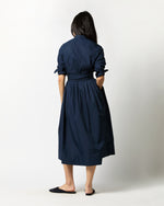 Load image into Gallery viewer, Classic Shirtwaist Dress in Navy Poplin
