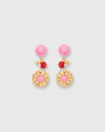 Load image into Gallery viewer, The Limoncello Earrings in Bubble Pink/Ruby
