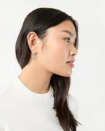 Load image into Gallery viewer, Three Charm Moving Drop Earrings in Blue
