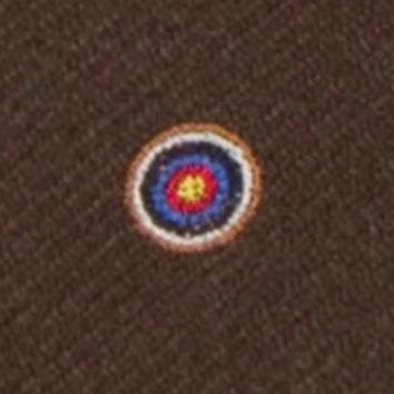 Silk Club Tie in Brown Bullseye