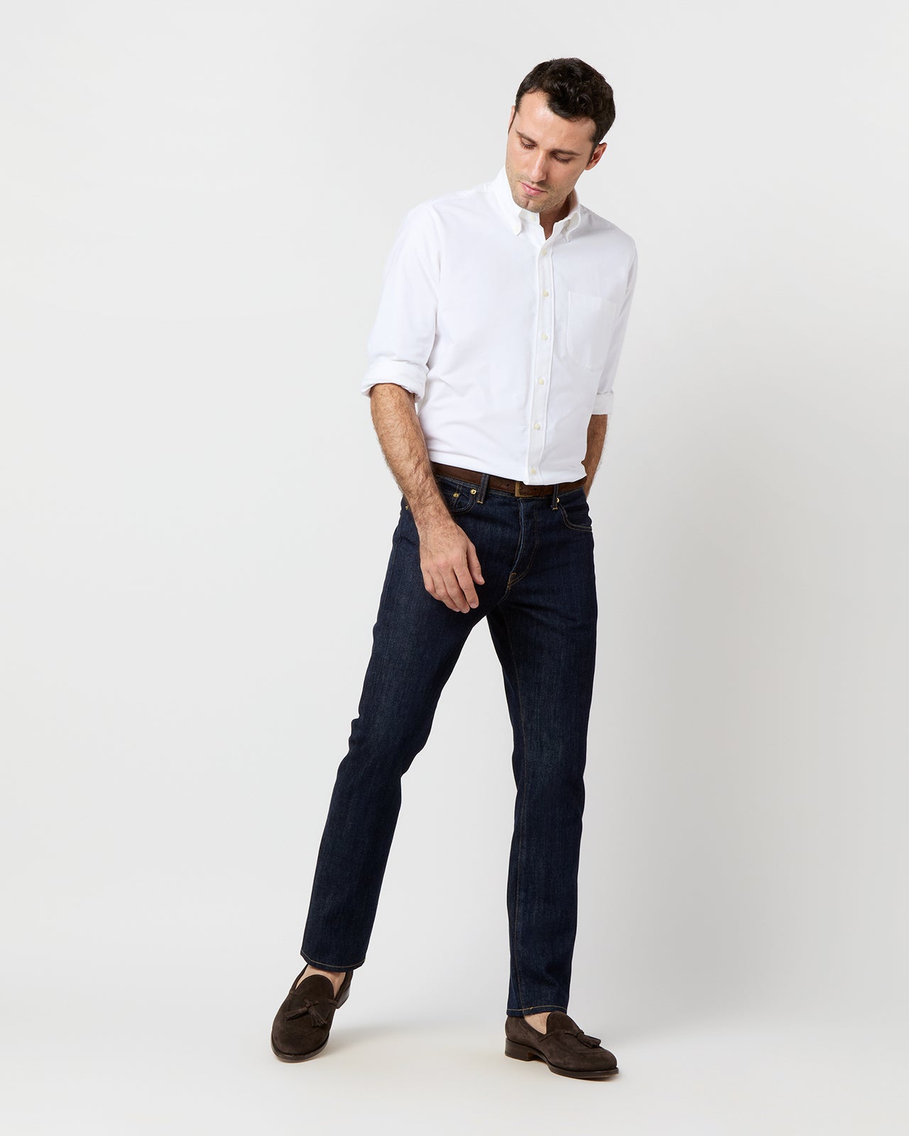 Slim Straight Jean in Non-Selvedge Rinse Denim