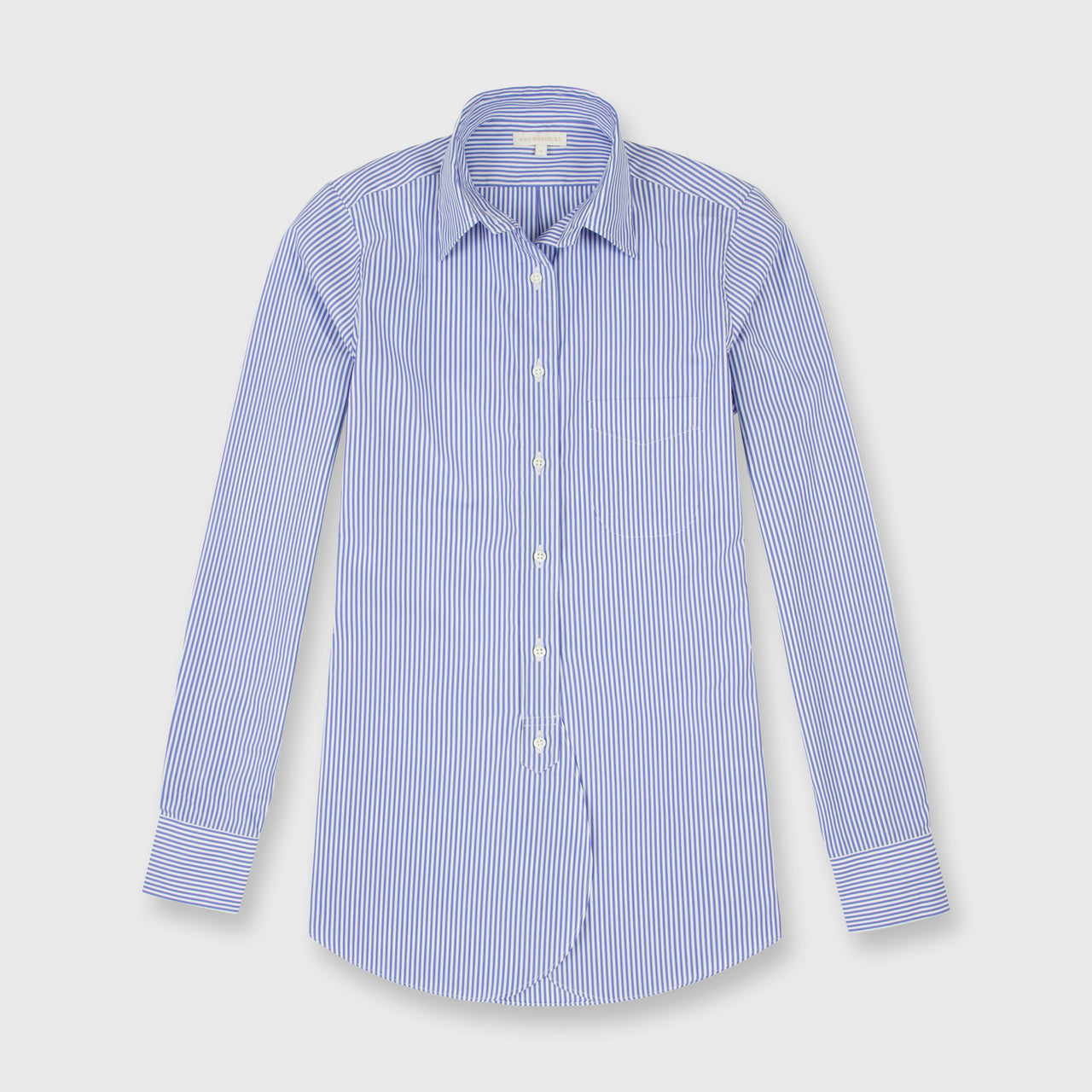 Made-to-Order Fabric in Blue Bengal Stripe Poplin