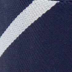D-Ring Belt in Navy Buckingham Stripe
