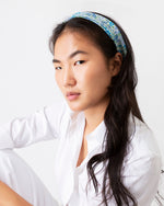 Load image into Gallery viewer, Anyway Scarf in Blue/Green Joanna Louise Liberty Fabric
