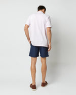 Load image into Gallery viewer, Zip-Front Mid-Length Swim Short in Navy Nylon
