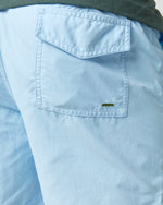 Load image into Gallery viewer, Zip-Front Mid-Length Swim Short in Sky Nylon
