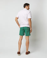 Load image into Gallery viewer, Zip-Front Mid-Length Swim Short in Pine Nylon
