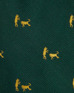 Load image into Gallery viewer, Silk Club Tie in Spruce/Gold Bull
