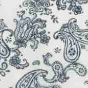 Bandana in White/Blue Paisley