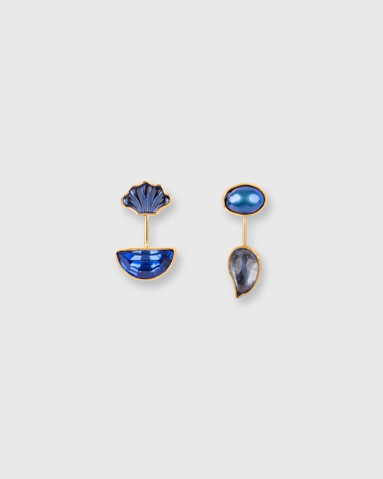 Detachable Drop Earrings in Blue