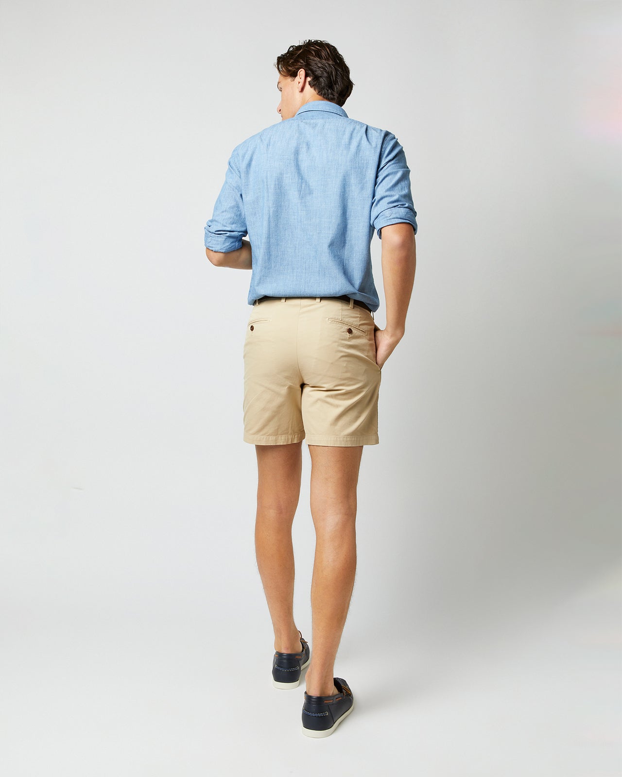 Garment-Dyed Short in Khaki AP Twill