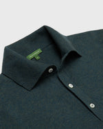 Load image into Gallery viewer, Long-Sleeved Rally Polo Sweater in Sea Moss Cotton/Cashmere
