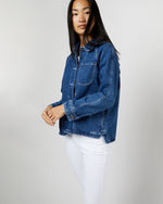 Load image into Gallery viewer, Suzanne Logo Jacket in Washed Indigo
