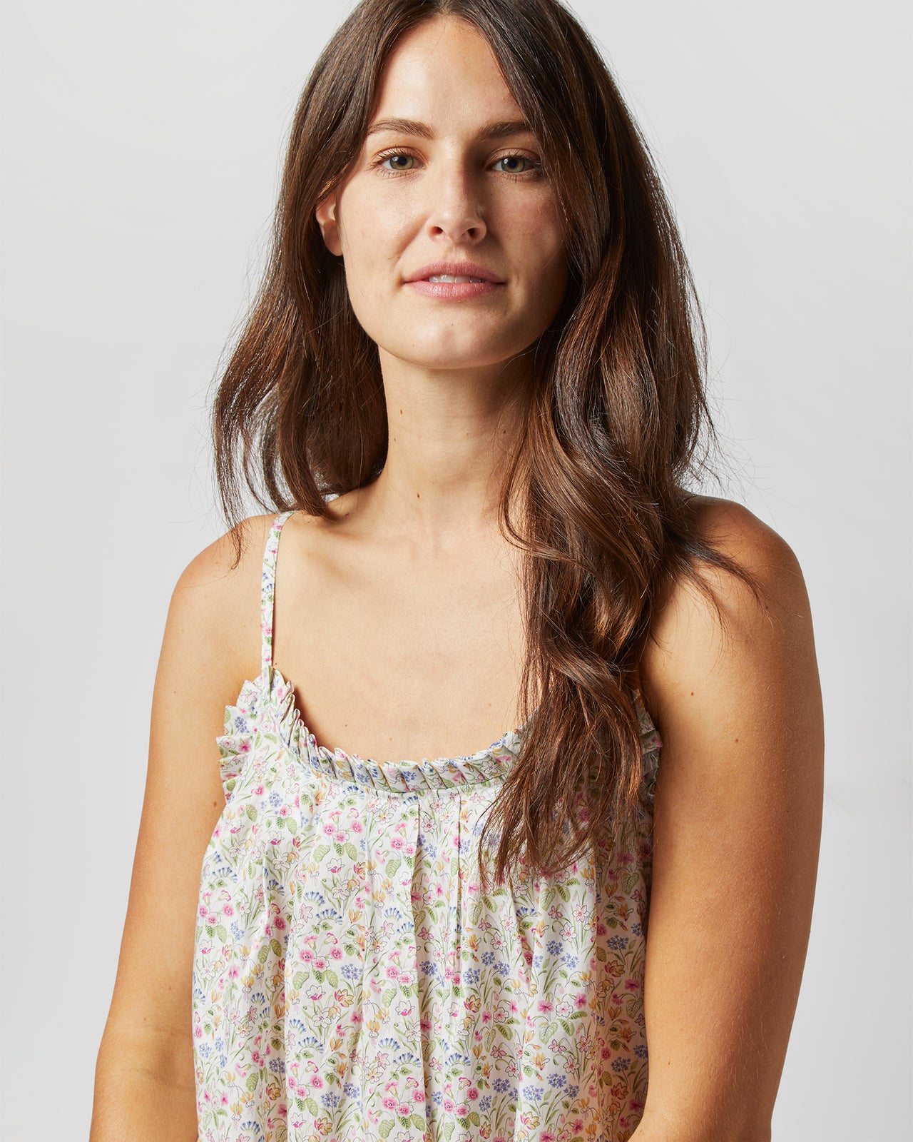 Lena Slip in Pink/White/Blue Lola Isabel Liberty Fabric
