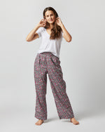 Load image into Gallery viewer, Pajama Pant in Pink/Sky/Green Floral Affair Liberty Fabric
