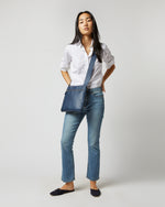 Load image into Gallery viewer, Crossbody Pouch in Space Blue Leather
