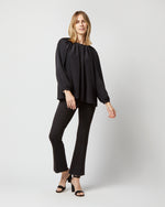 Load image into Gallery viewer, Ariana Blouse in Black Silk Crepe de Chine
