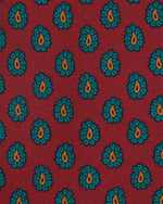 Load image into Gallery viewer, Silk Print Tie in Red/Emerald/Gold Paisley
