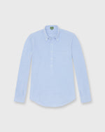 Load image into Gallery viewer, Knit Button-Down Popover Shirt in Sky Oxford Pima Pique
