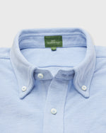 Load image into Gallery viewer, Knit Button-Down Popover Shirt in Sky Oxford Pima Pique
