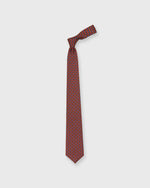 Load image into Gallery viewer, Silk Print Tie in Orange/Forest/Sky Flower
