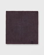 Load image into Gallery viewer, Hand-Rolled Wool/Silk Pocket Square in Berry/Navy/Purple Foulard
