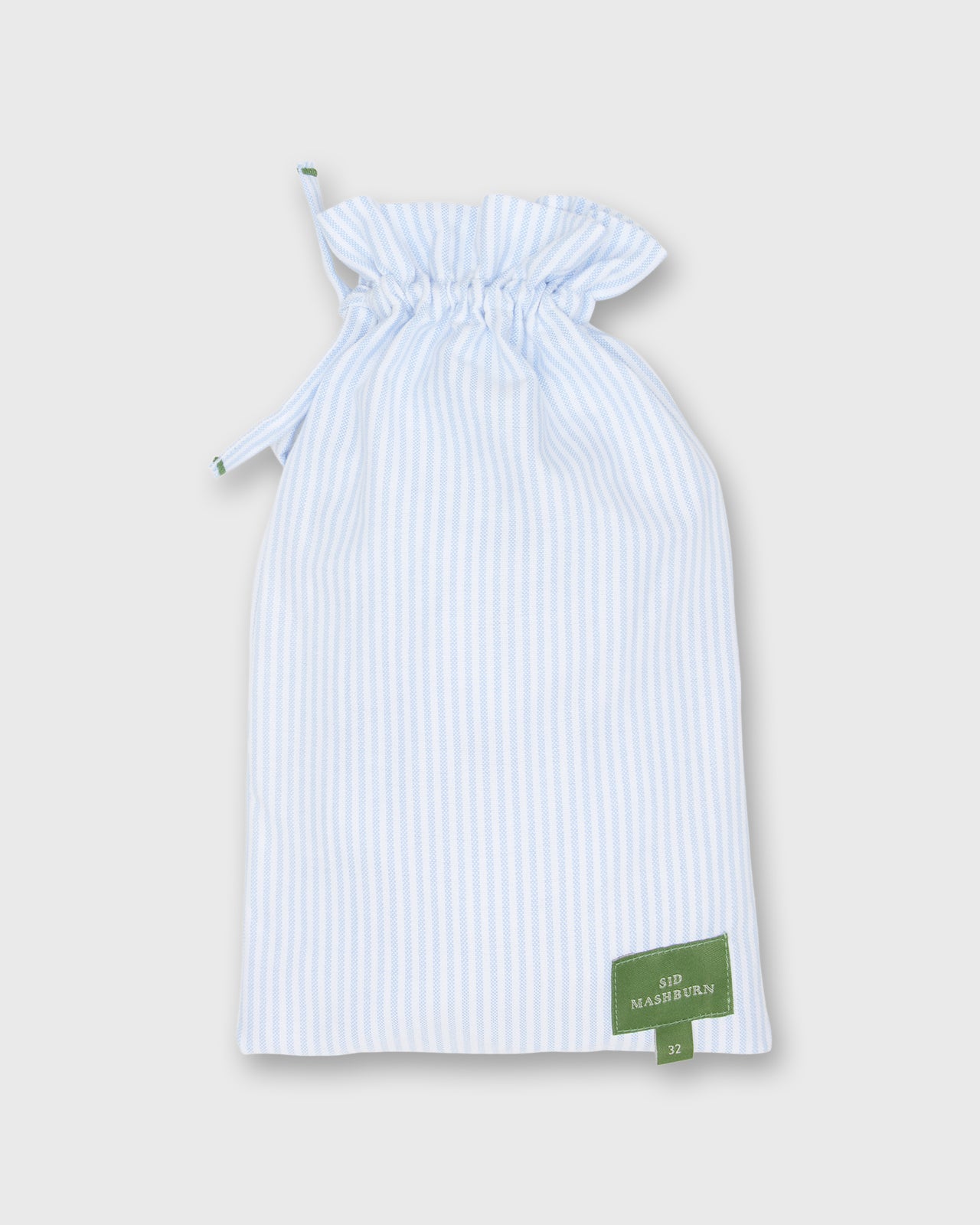 Button-Front Boxer Short in Blue/White University Stripe Oxford