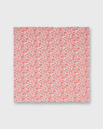 Load image into Gallery viewer, Hand-Rolled Cotton Print Pocket Square in Red/White Multi Chamomile Liberty Fabric
