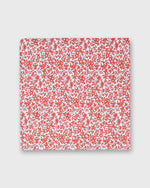 Load image into Gallery viewer, Hand-Rolled Cotton Print Pocket Square in Red/White Multi Chamomile Liberty Fabric
