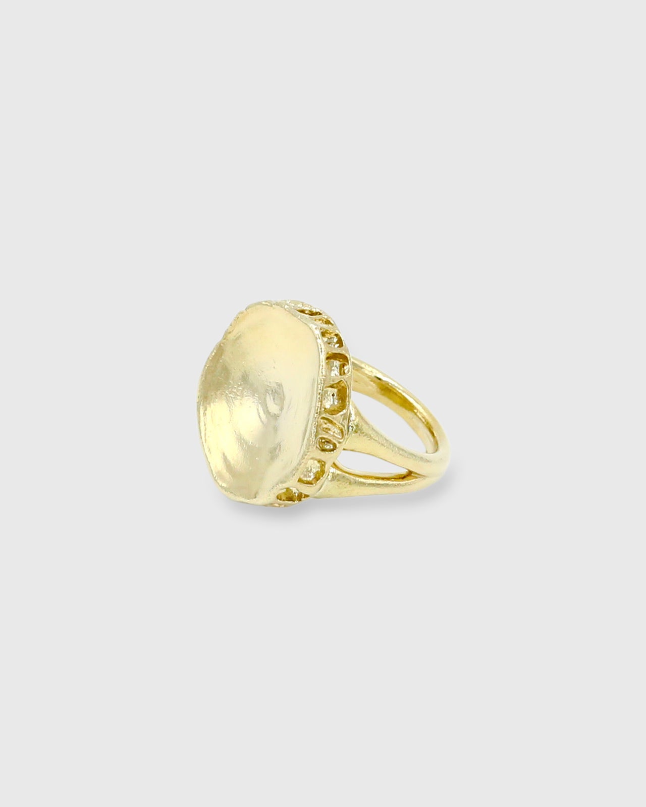 Shark Vertebrae Ring in Vermeil