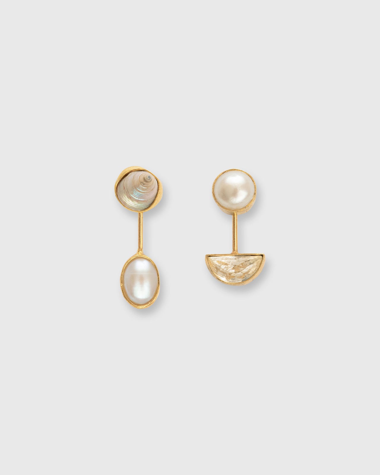 Detachable Drop Earrings in White