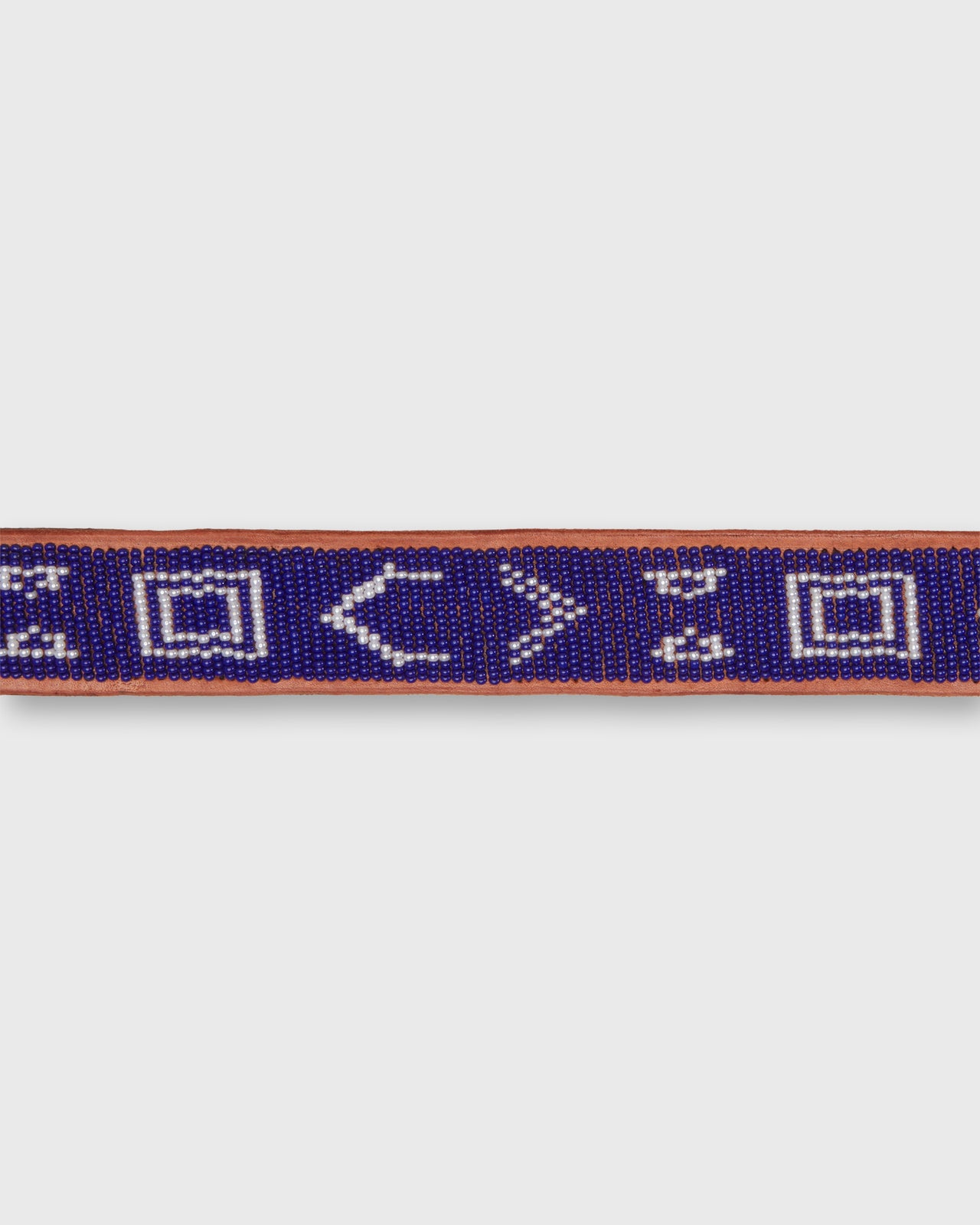 1.25" African Beaded Belt in Navy Village