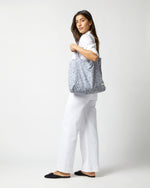 Load image into Gallery viewer, Reusable Tote Bag in Blue Godinton Garden Liberty Fabric

