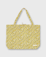 Load image into Gallery viewer, Reusable Tote Bag in Marigold/Blue Peach Blossom Liberty Fabric
