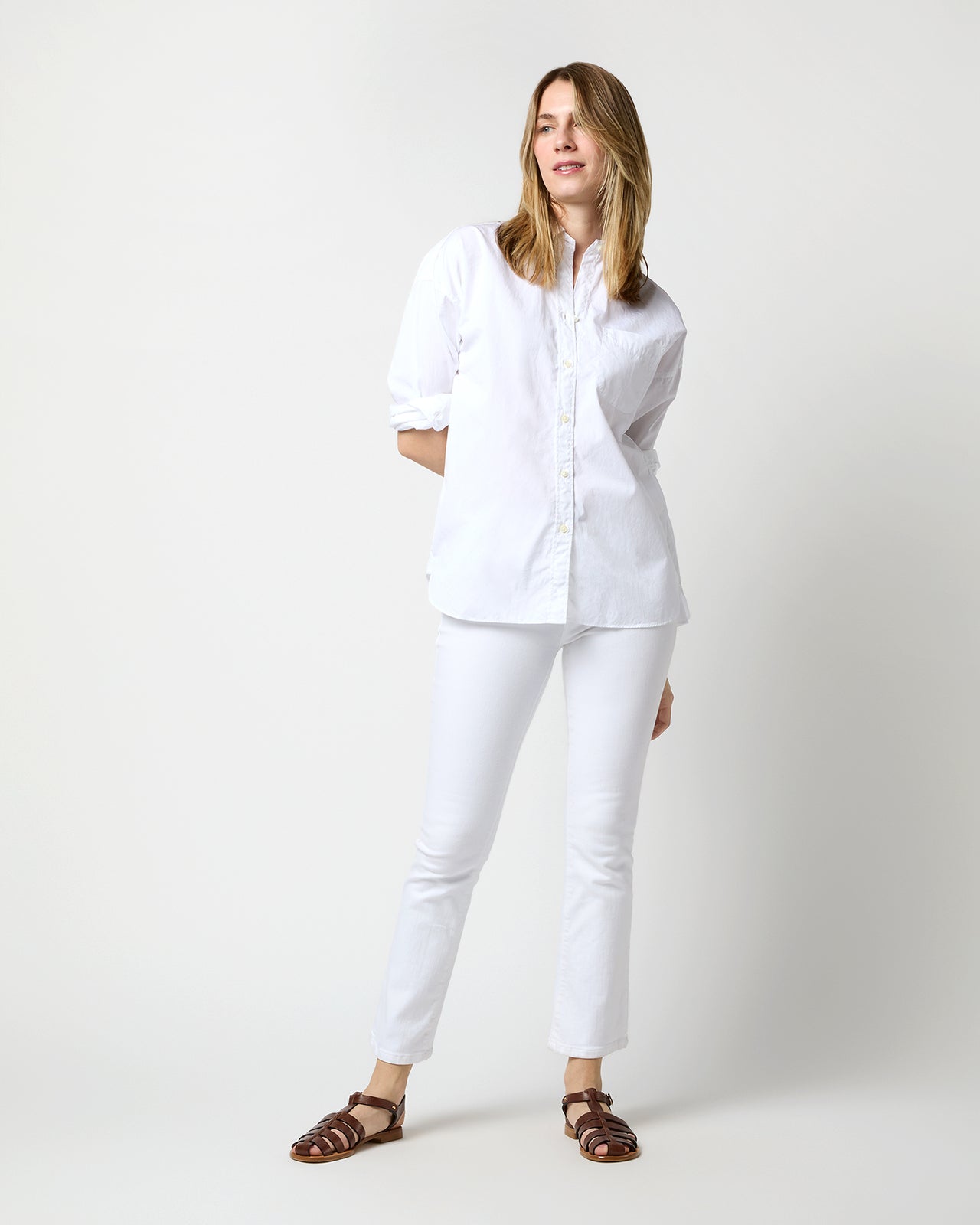 Weekender Shirt in White Poplin