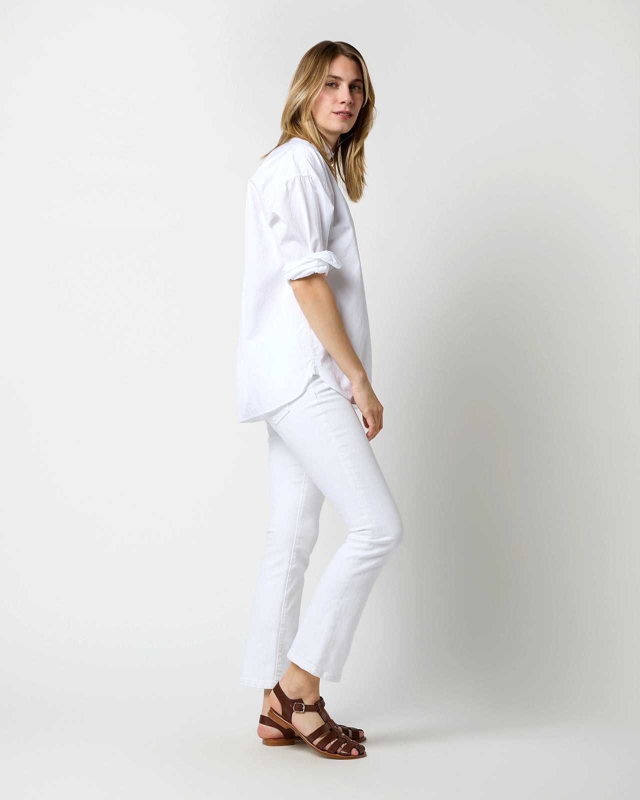 Weekender Shirt in White Poplin