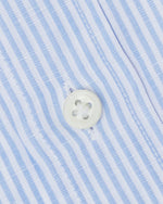 Load image into Gallery viewer, Otto Handmade Sport Shirt in Blue/White Bengal Stripe Cotolino
